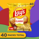 Lay's Potato Chips, Classic, 1 oz Bags, 40 Count